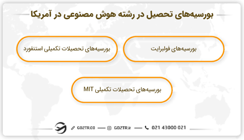 بورسیه تحصیلی رشته هوش مصنوعی در آمریکا