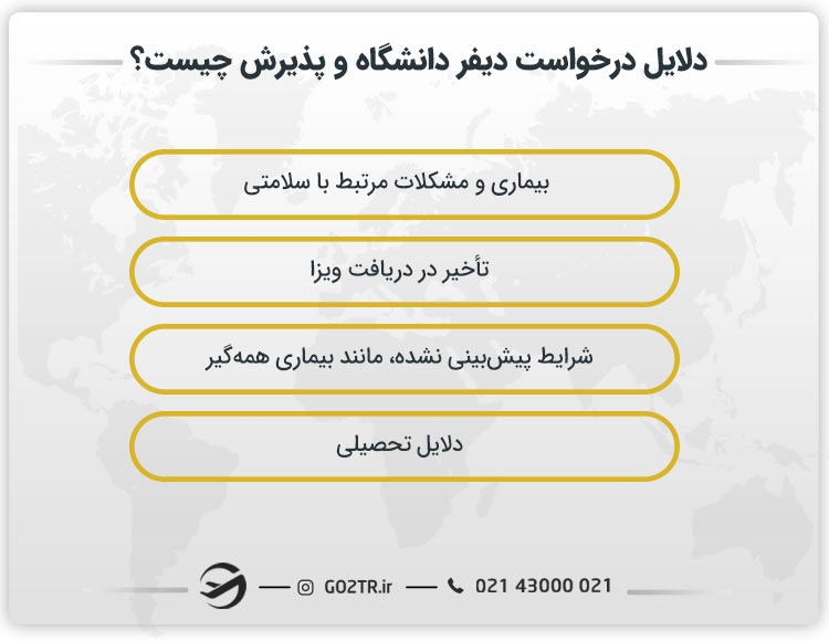 دلایل درخواست دیفر دانشگاه و پذیرش چیست؟